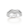 Anello Mignolo Onde Strass