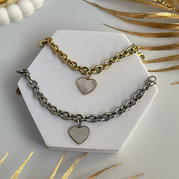 Bracciale Cuore Madreperla