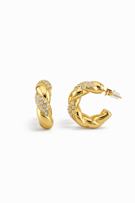 Orecchini Torchon Strass
