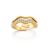 Anello Mignolo Onde Strass