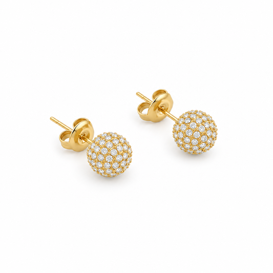 Orecchini Mini Sfera Strass