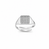 Anello Mignolo Square Strass
