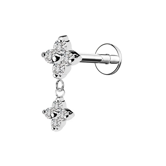 Mono Orecchino Fiore Pendente