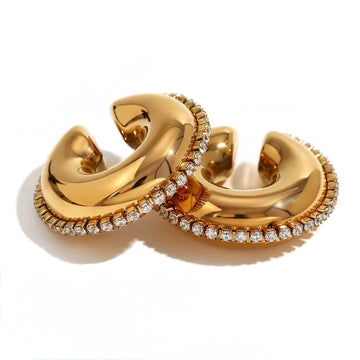 Ear Cuff Big Circle Strass
