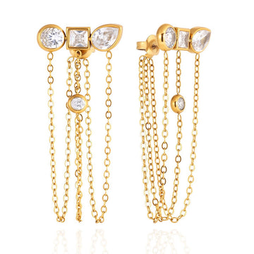 Orecchini Trinity Chains