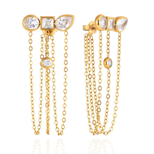 Orecchini Trinity Chains
