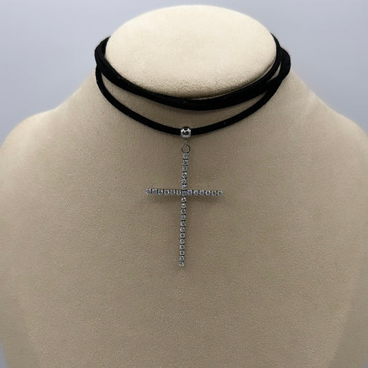 Slim Cross Choker