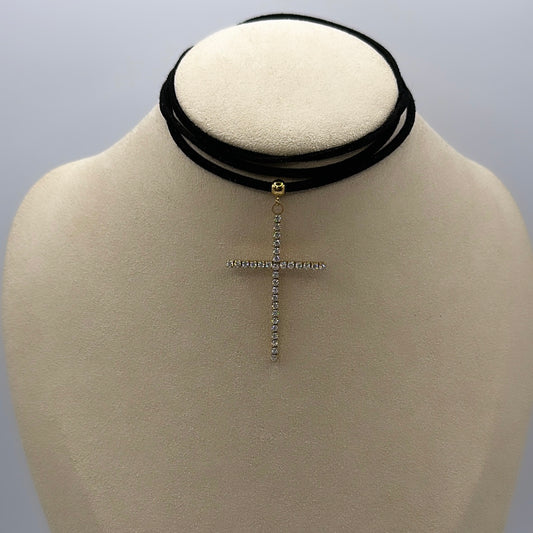 Slim Cross Choker