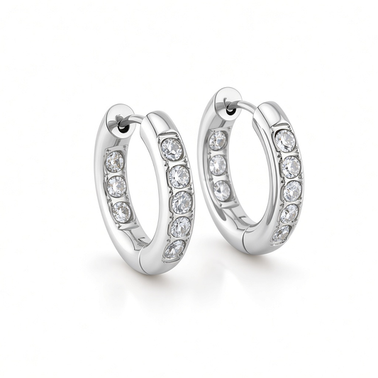 Orecchini Circle Strass