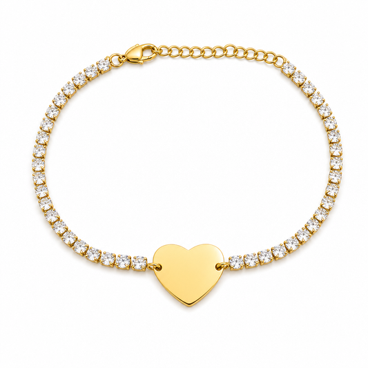 Bracciale Tennis Heart Personalizzabile
