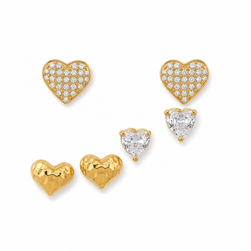 Set Orecchini Cuoricini