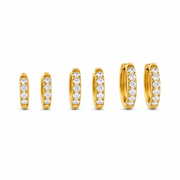 Set Orecchini Circle Diamond