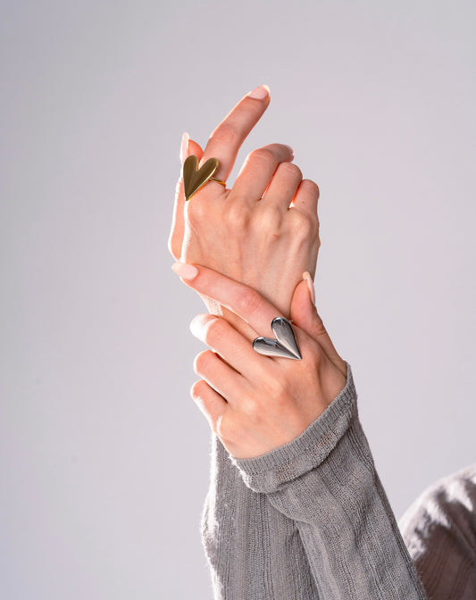 Anello Big Heart Liscio