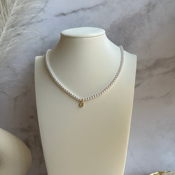 Collana Mini Lettera Pearl