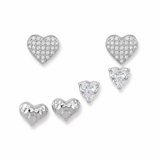 Set Orecchini Cuoricini