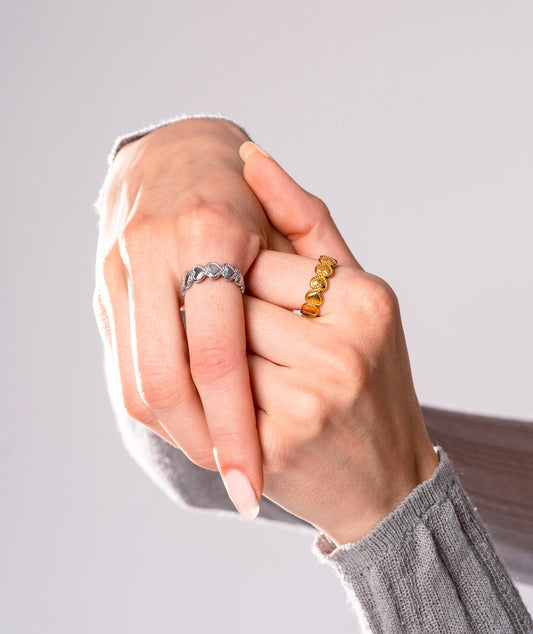 Anello Fascia Di Cuori