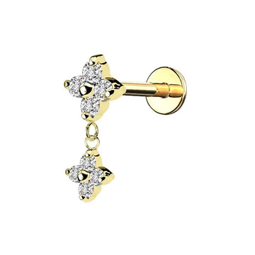 Mono Orecchino Fiore Pendente