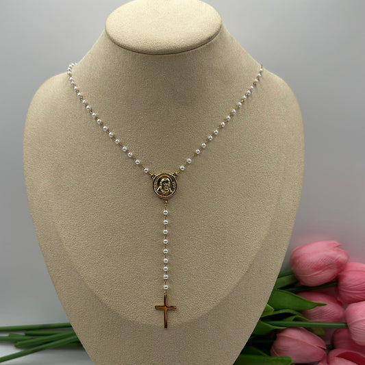 Pearl Rosary Necklace