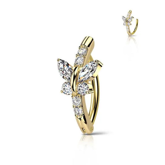Piercing Ombelico Clicker Butterfly