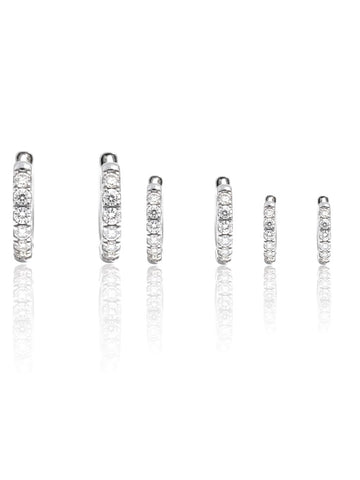 Set Orecchini Circle Diamond