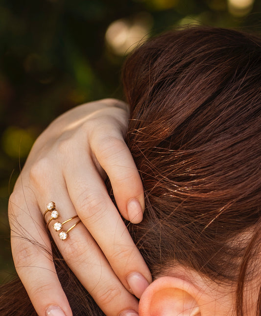 Anello Intreccio Luccicante