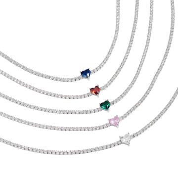 Collar Corazón Tenis