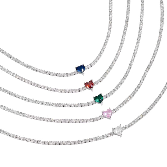 Collana Tennis Heart