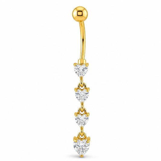 Piercing Ombelico Cuoricini Pendenti