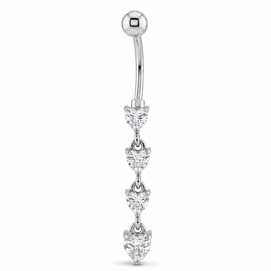 Piercing Ombelico Cuoricini Pendenti