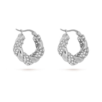 Orecchini Intrecciati Strass