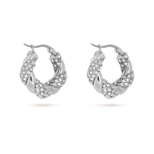 Orecchini Intrecciati Strass