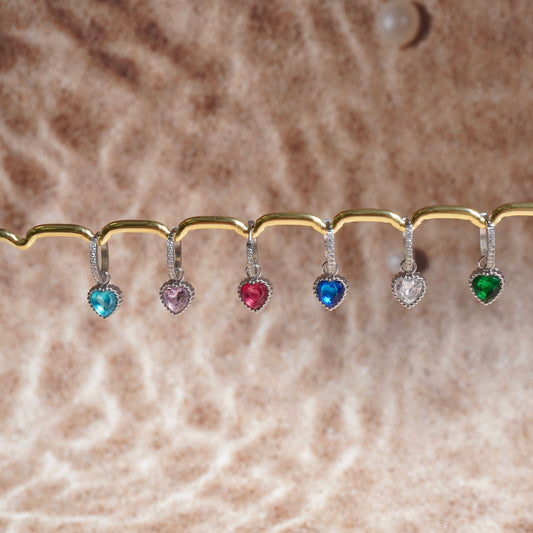 Set Orecchini Multicolor Heart