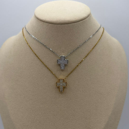 Double Cross Necklace