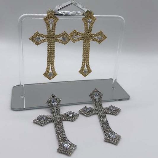 Pendientes de lujo Big Cross