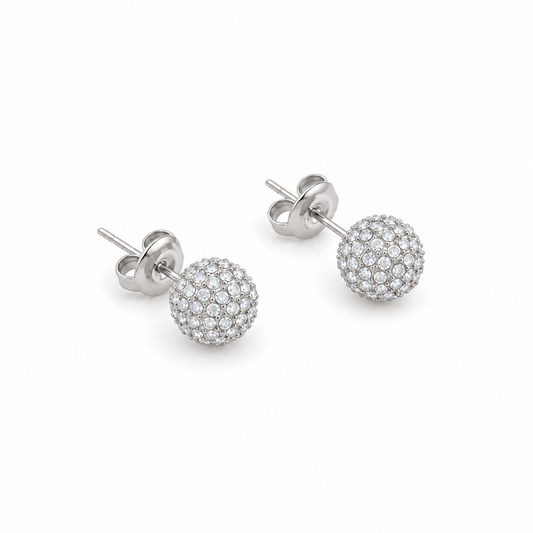 Orecchini Mini Sfera Strass