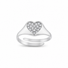 Anello Mignolo Cuore Strass