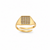 Anello Mignolo Square Strass