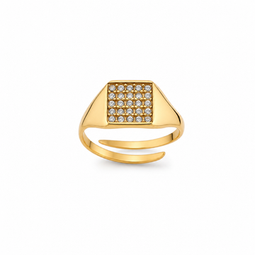 Anello Mignolo Square Strass