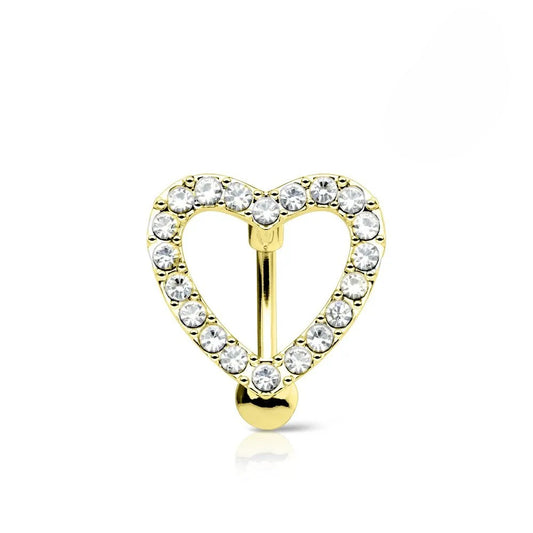 Piercing Ombelico Heart Strass