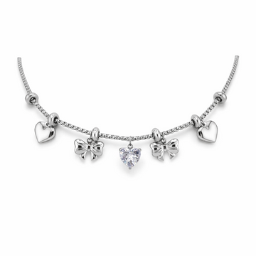 Collar con dijes de lazo