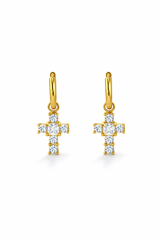 Orecchini Crocette Pendenti